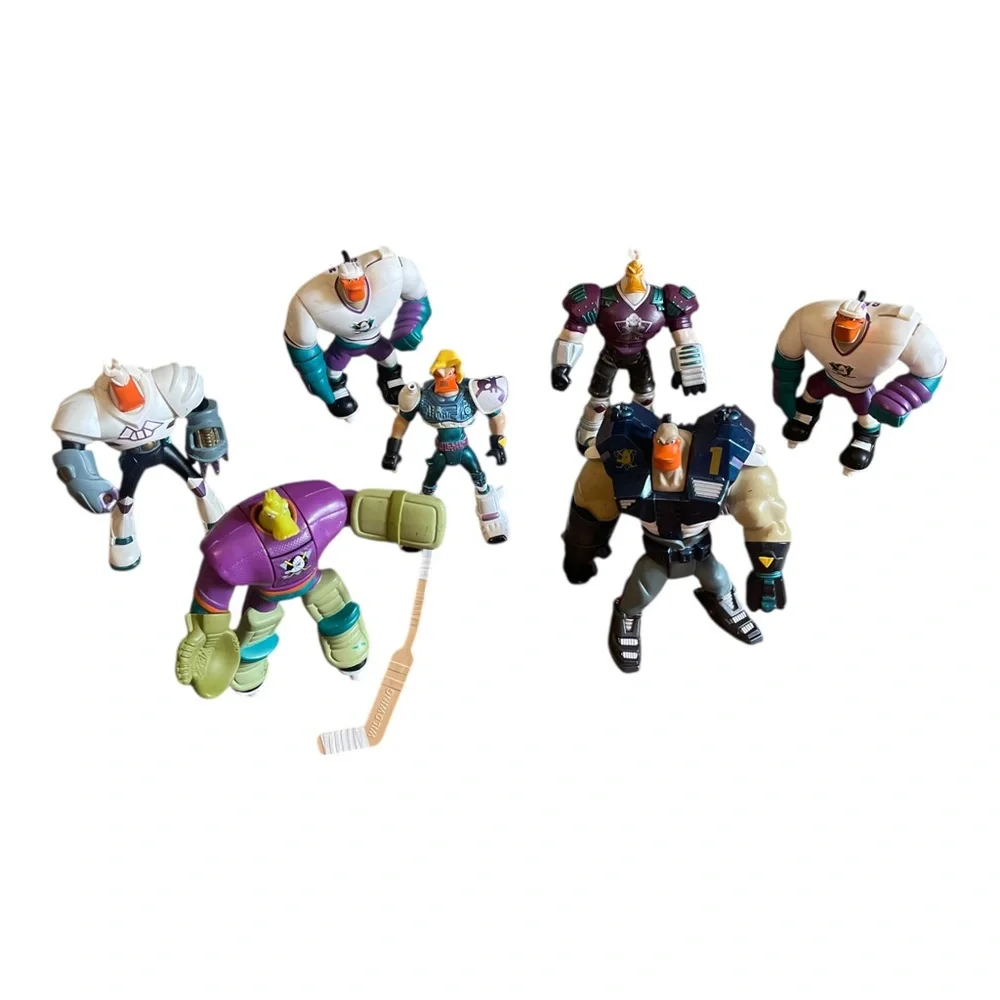 Vintage Disney Mighty Ducks Figure Collection LOT OF 7 Animated Series 1996